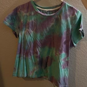 Purple And Blue Tie Dye Shirt